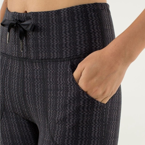 Lululemon Skinny Will Pant Ziggy Wee September Black Gray High Waist Leggings 2 - Picture 3 of 9